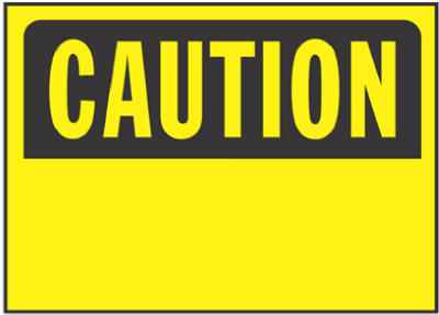 Hillman English Yellow Caution Sign 10 in. H X 14 in. W (Pack of 6)
