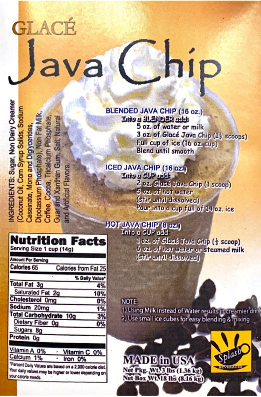 Java Chip 4 in1 Bubble Tea / Latte and Frappe Mix - Ships Free Within Canada on Orders Above CAD $199