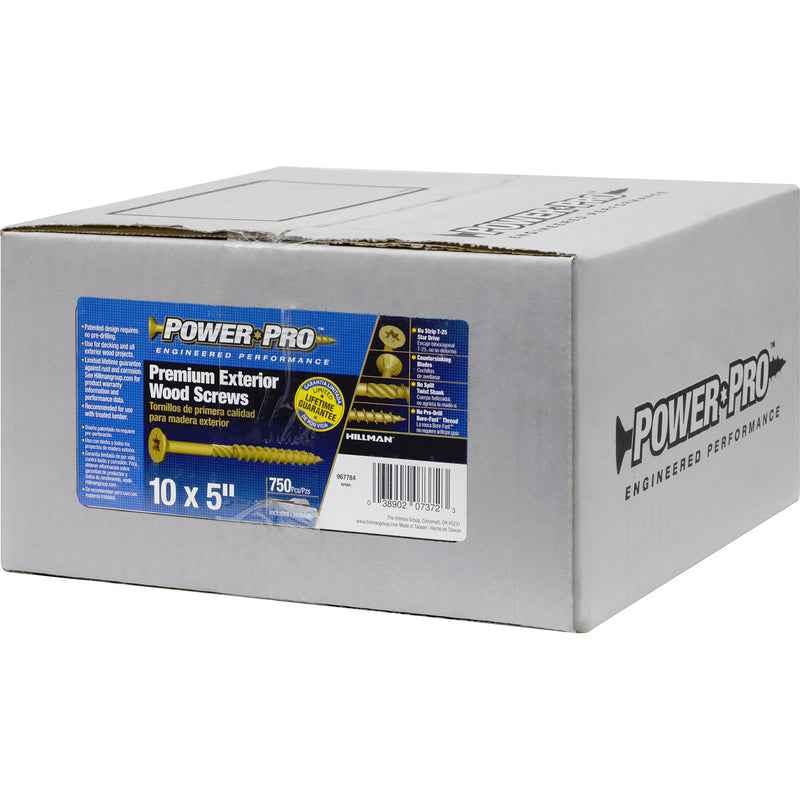 HILLMAN Power Pro No. 10 in. X 5 in. L Bronze Star Flat Head Premium Deck Screws 17 lb 750 pk