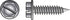HILLMAN No. 8 Ga. X 3/4 in. L Slotted Hex Washer Head Sheet Metal Screws 1 pk