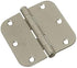 National Hardware 3-1/2 in. L Satin Nickel Door Hinge 3 pk
