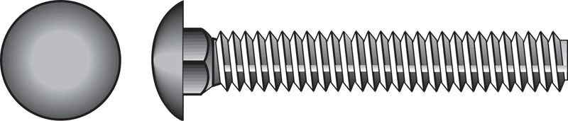 HILLMAN 5/8 in. X 4 in. L Zinc-Plated Steel Carriage Bolt 25 pk