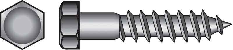 HILLMAN 5/8 in. X 4 in. L Hex Zinc-Plated Steel Lag Screw 25 pk