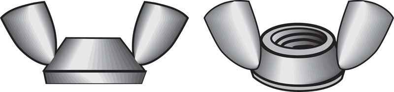 HILLMAN 6 in. Zinc-Plated Steel SAE Wing Nut 1 pk
