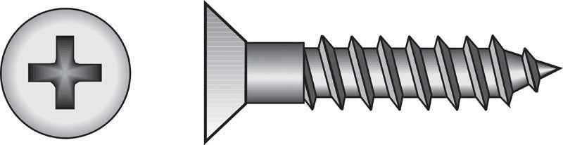 HILLMAN No. 4 X 1 in. L Phillips Coarse Wood Screws 100 pk