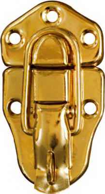 National Hardware Brass-Plated Steel Lockable Draw Catch 1.76 in. 3.64 in. 1 pk