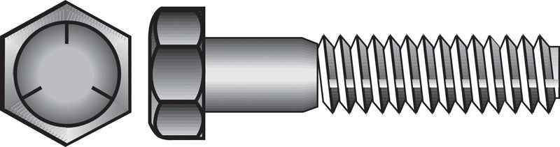HILLMAN 1/2 in. D X 7 in. L Heat Treated Zinc Steel Hex Head Cap Screw 25 pk