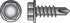 Hillman No. 8 X 1-1/2 in. L Phillips Hex Washer Head Sheet Metal Screws 100 pk
