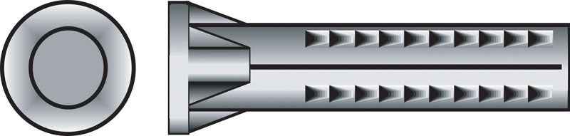 HILLMAN 0.3125 in. D X 1 in. L Lead Round Head Ribbed Anchor 100 pk