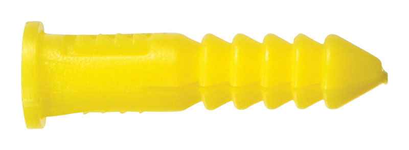 HILLMAN 0.164 in. D X 7/8 in. L Plastic Round Head Ribbed Anchor 100 pk