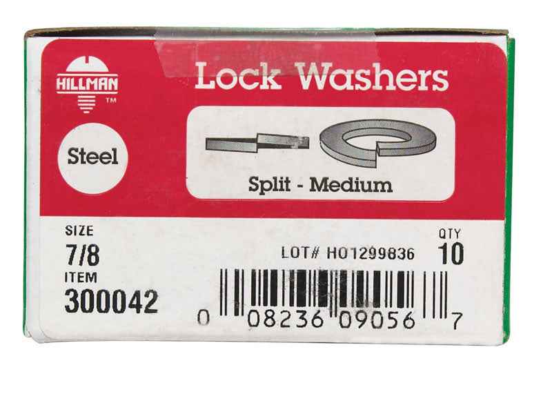 HILLMAN 7/8 in. D Zinc-Plated Steel Split Lock Washer 1 pk