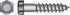 Hillman 1/4 in. X 4-1/2 in. L Hex Hot Dipped Galvanized Steel Lag Screw 100 pk