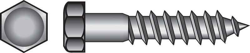 HILLMAN 1/2 in. X 12 in. L Hex Zinc-Plated Steel Lag Screw 25 pk