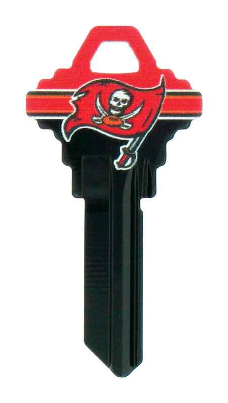 Hillman Tampa Bay Buccaneers Painted Key House/Office Universal Key Blank Single sided (Pack of 6)
