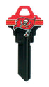 Hillman Tampa Bay Buccaneers Painted Key House/Office Universal Key Blank Single sided (Pack of 6)