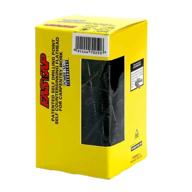 Fastap No. 8 X 2-1/4 in. L Phillips Black Oxide Coarse Wood Screws 100 pk