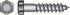 Hillman 3/8 in. X 8 in. L Hex Hot Dipped Galvanized Steel Lag Screw 50 pk
