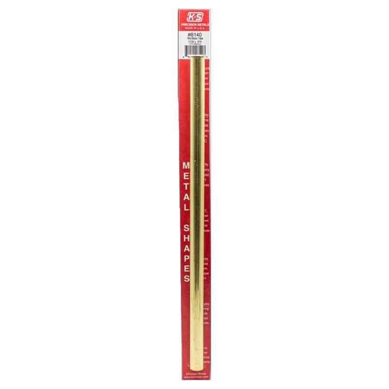 K & S Round Brass Tube 17/32 Dia. x 12 L in. for Plumbing/HVAC/Automotive