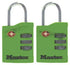 Master Lock 1-9/16 in. H X 5/8 in. W X 1-3/8 in. L Vinyl/Steel 3-Dial Combination Luggage Lock