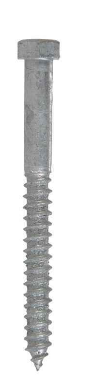 Hillman 3/8 in. X 4 in. L Hex Hot Dipped Galvanized Steel Lag Screw 50 pk