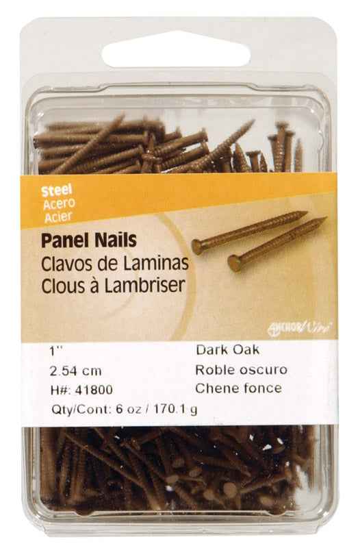 Hillman 1 in. L Panel Steel Nail Annular Ring Shank Flat (Pack of 5)