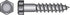 Hillman 1/4 in. X 3 in. L Hex Hot Dipped Galvanized Steel Lag Screw 100 pk