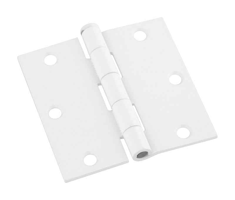 National Hardware 3-1/2 in. L White Door Hinge 3 pk