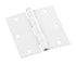 National Hardware 3-1/2 in. L White Door Hinge 3 pk