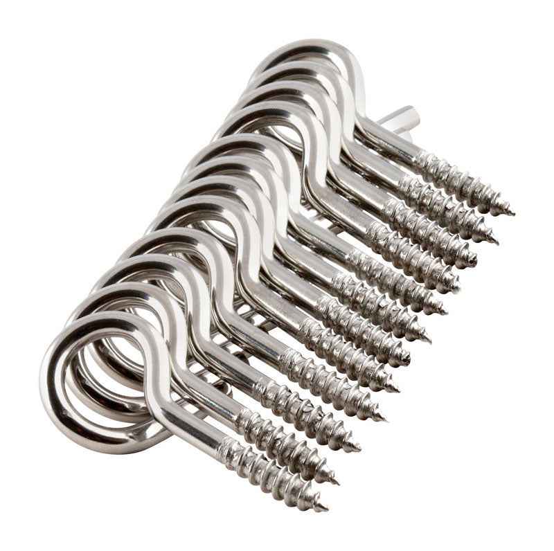 Hangman 1-1/8 in. Silver Stainless Steel Christmas Light Hangers (Pack of 6)