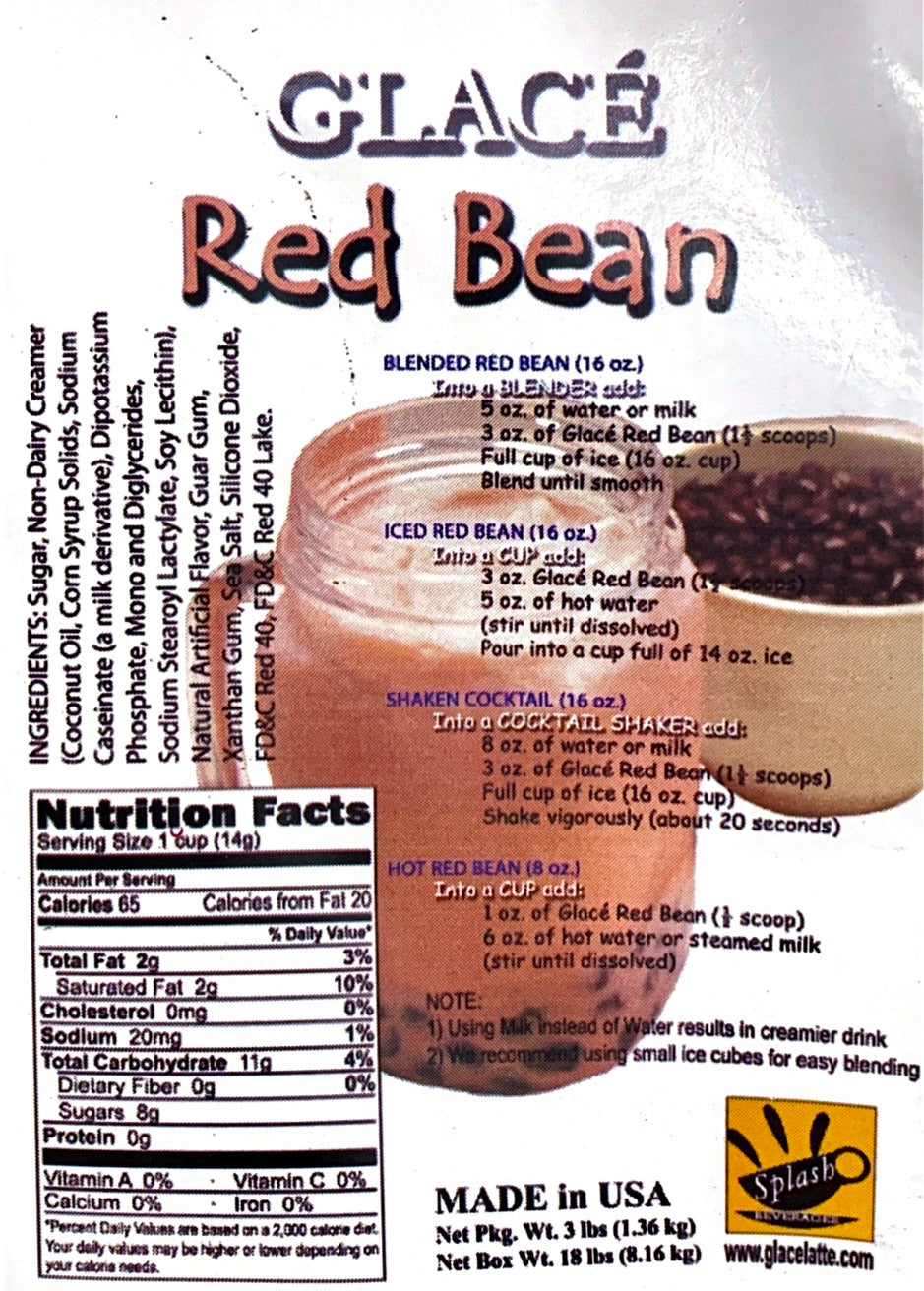 Red Bean 4 in 1 Bubble Tea / Latte and Frappe Mix - Ships Free Within Canada on Orders Above CAD $199