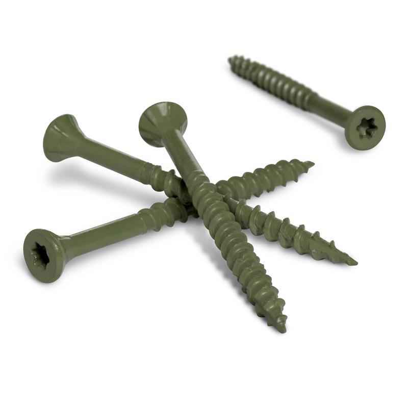 Deck Plus No. 10  x 2-1/2 in. L Star Flat Head Exterior Deck Screws 1 lb.