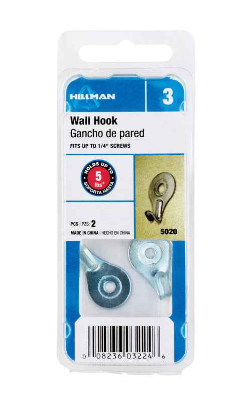 Hillman Utility Hooks 5 lb. 2 pk (Pack of 10)