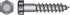 Hillman 1/4 in. X 4 in. L Hex Hot Dipped Galvanized Steel Lag Screw 100 pk