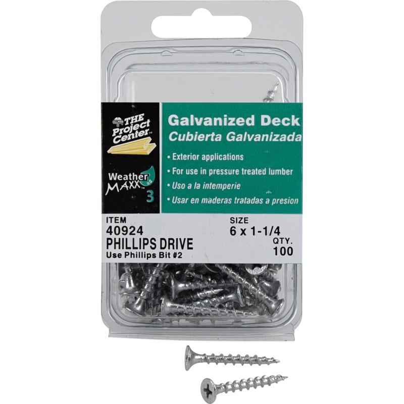 Hillman Weather Maxx 3 No. 6 X 1-1/4 in. L Phillips Bugle Head Deck Screws 100 pk