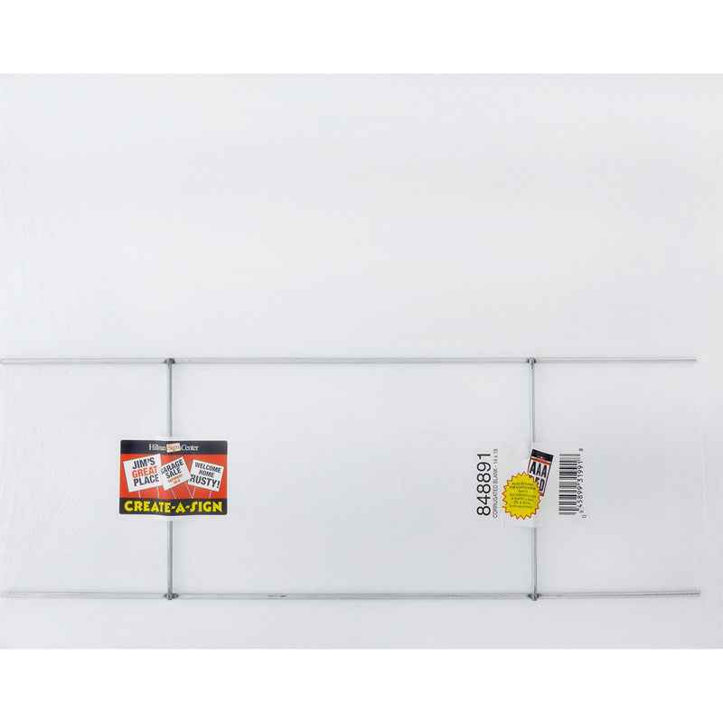 Hillman English White Blank Sign 14 in. H X 18 in. W (Pack of 6)
