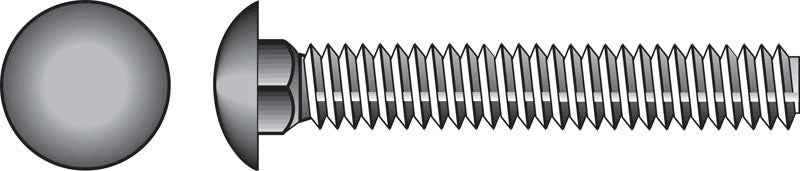 HILLMAN 5/8 in. X 6 in. L Zinc-Plated Steel Carriage Bolt 25 pk
