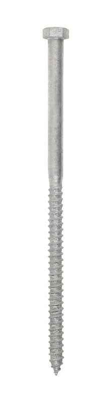 Hillman 3/8 in. X 8 in. L Hex Hot Dipped Galvanized Steel Lag Screw 50 pk