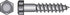 Hillman 3/8 in. X 4-1/2 in. L Hex Zinc-Plated Steel Lag Screw 50 pk