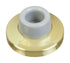 National Hardware Solid Brass w/Rubber Bumper Bright Gold Wall Door Stop Mounts to wall 2.34 in.