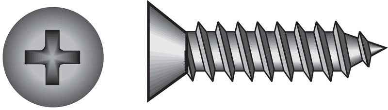 Hillman No. 8 X 3/4 in. L Phillips Flat Head Sheet Metal Screws 100 pk