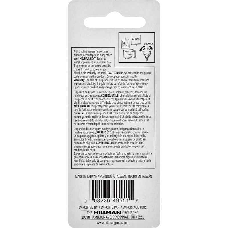 Hillman AnchorWire Antique Round Ring Hanger 2 pk (Pack of 10)