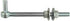 National Hardware 10 in. L Zinc-Plated Silver Steel Bolt Hook 1 pk