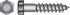 HILLMAN 5/16 in. X 6 in. L Hex Hot Dipped Galvanized Steel Lag Screw 50 pk