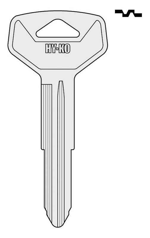 Hy-Ko Automotive Key Blank Double sided For Fits Many 2005 And Older Ignitions (Pack of 10)