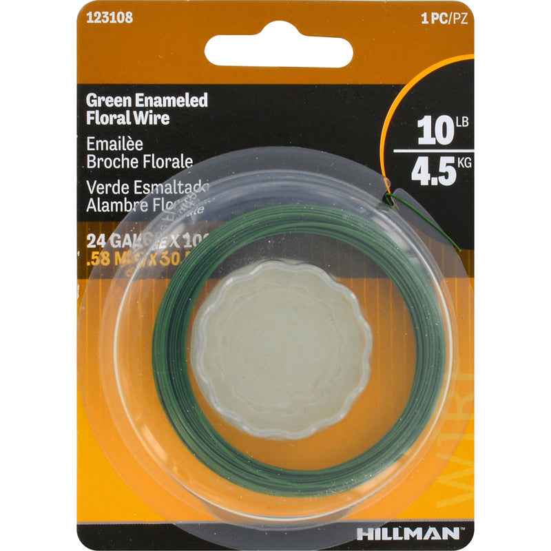 Hillman 100 ft. L Steel 24 Ga. Floral Wire (Pack of 10)