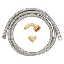 Universal Stainless Steel Braided Dishwasher Fill Hose Installation Kit (replaces 41045, 41043, 6W72K)