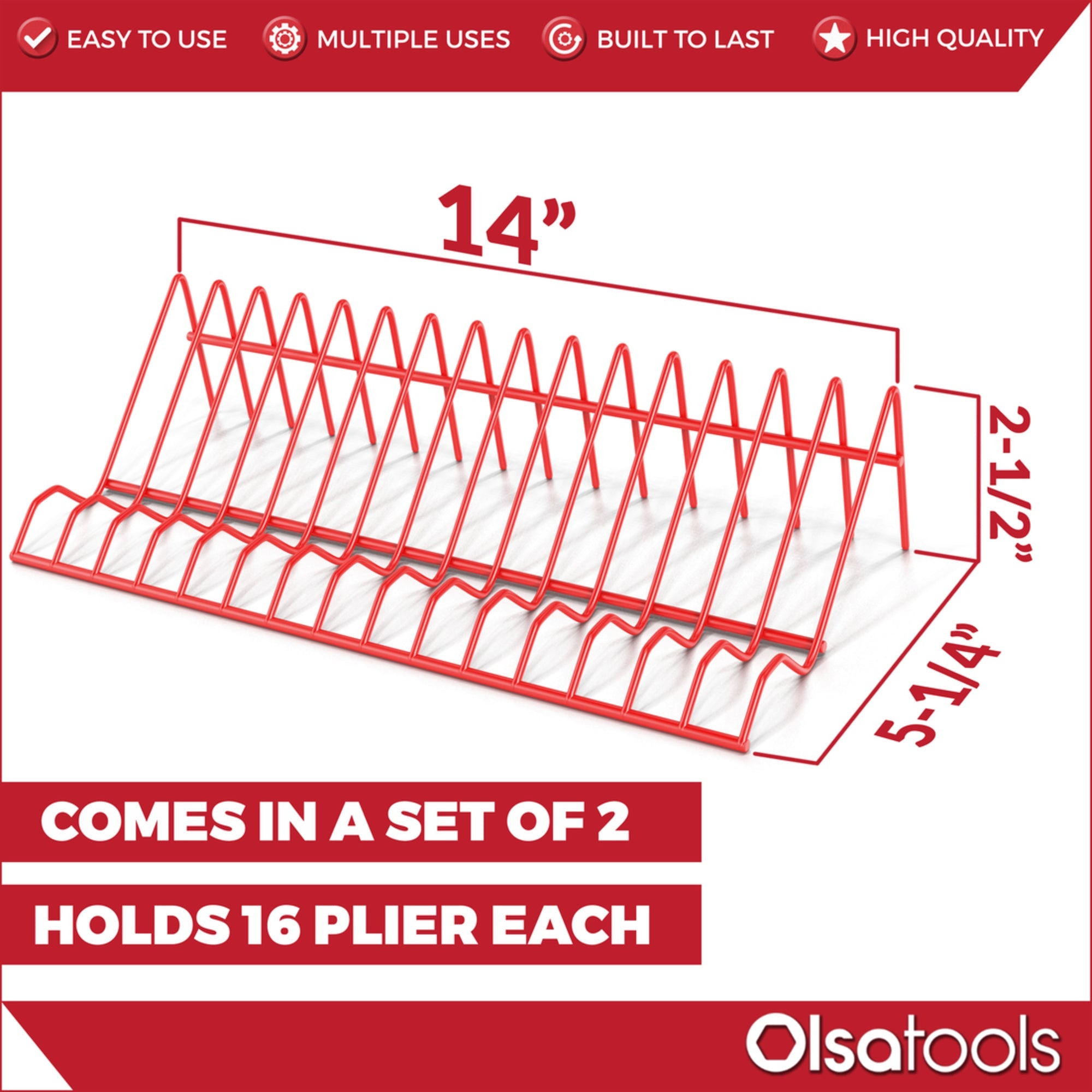 Plier Organizer Rack For Tool Box Drawer