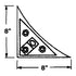 Wheel Chock, 8" x 8" x 8", Black