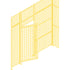 Wire Mesh Partition Components - Swing Doors, 4' W x 7' H