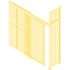 Wire Mesh Partition Components - Sliding Doors, 4' W x 8' H